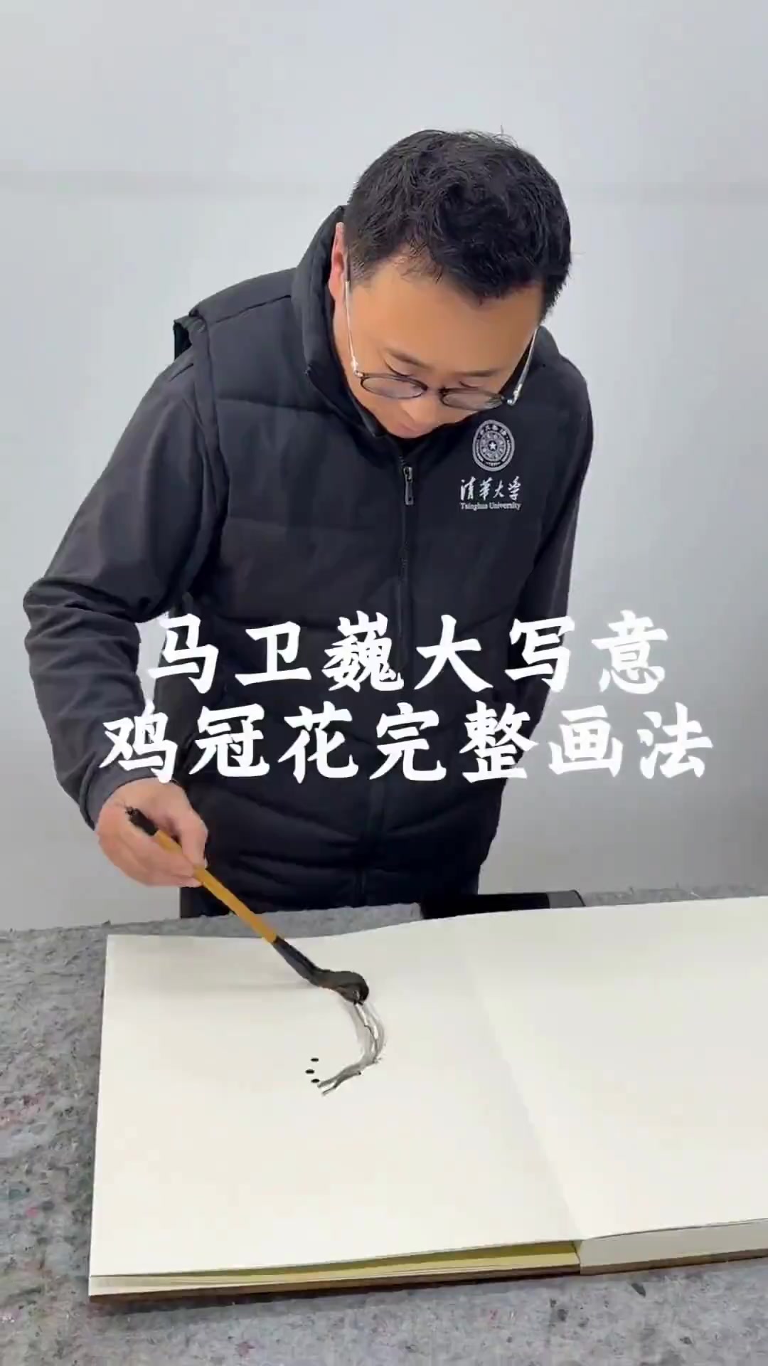 马卫巍大写意鸡冠花教学示范 马卫巍大写意鸡冠花教学示范