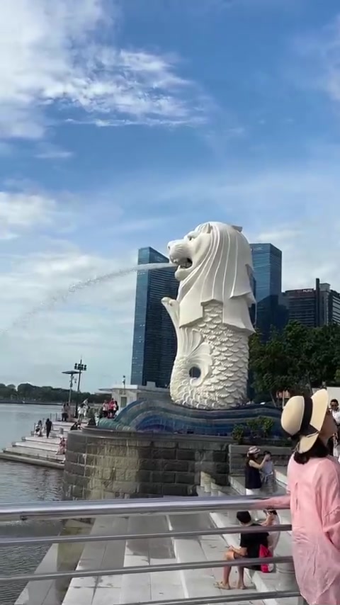 新加坡鱼尾狮公园是狮城象征,第一次来必去,太美了!