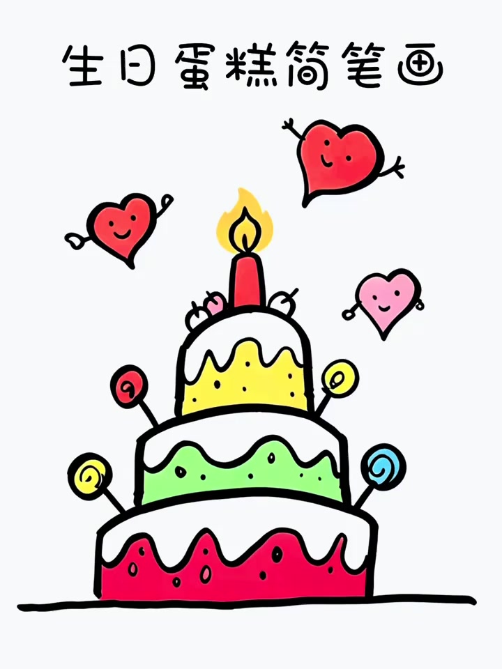 生日蛋糕简笔画