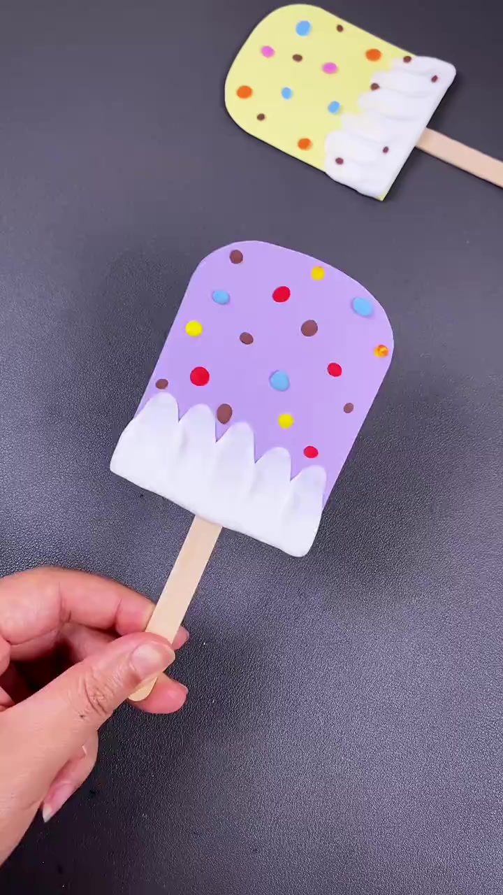 用卡纸做雪糕小手工
