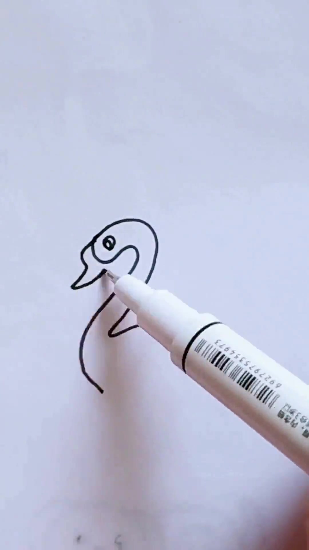和孩子一起画简笔画大白鹅