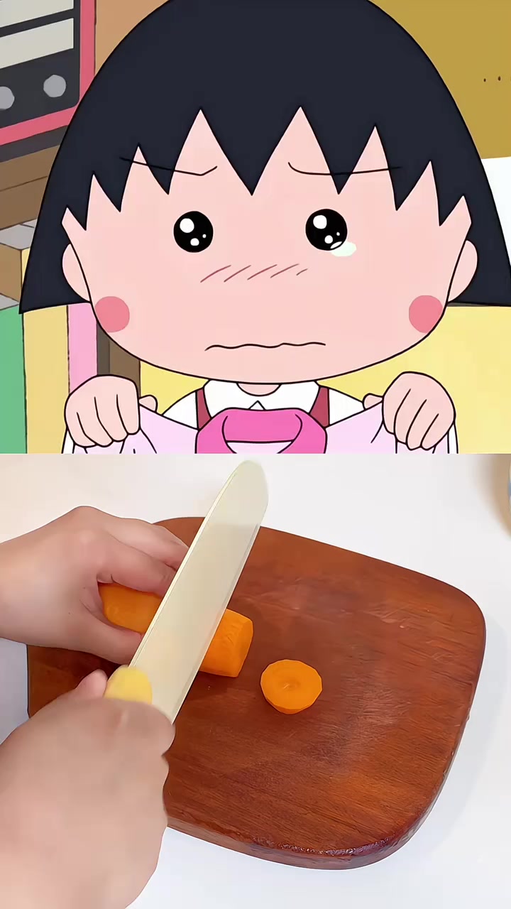 妈妈给小丸子道歉做了汉堡排 #动漫美食 #动漫美食还原 #复刻动漫美食