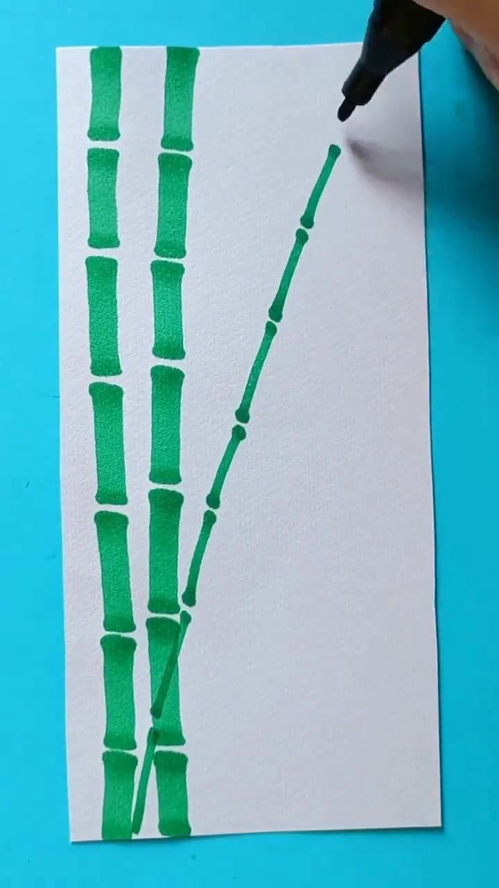 画竹子的简笔画教程,一学就会超简单