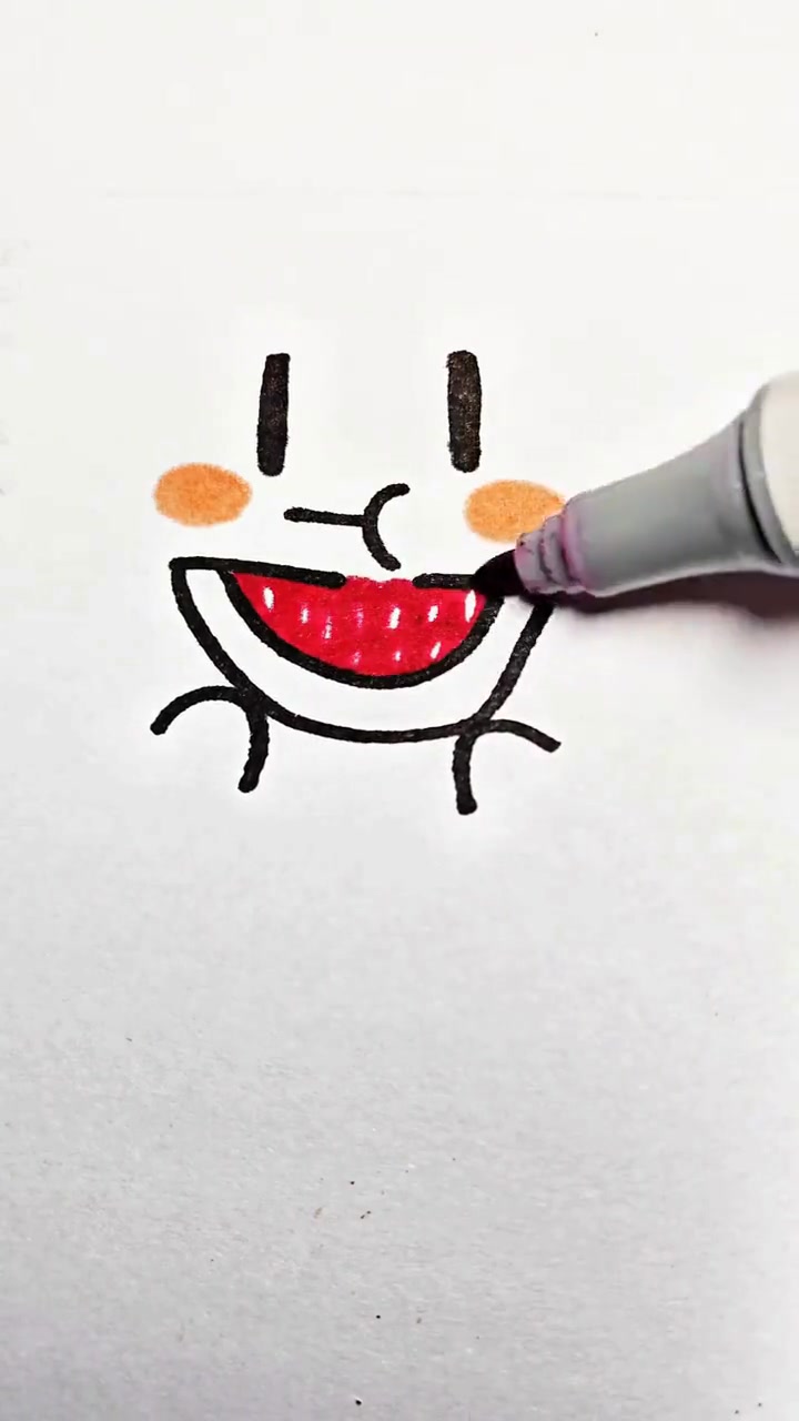 表情包简笔画系列 喜欢动漫的同学快来学马克笔手绘