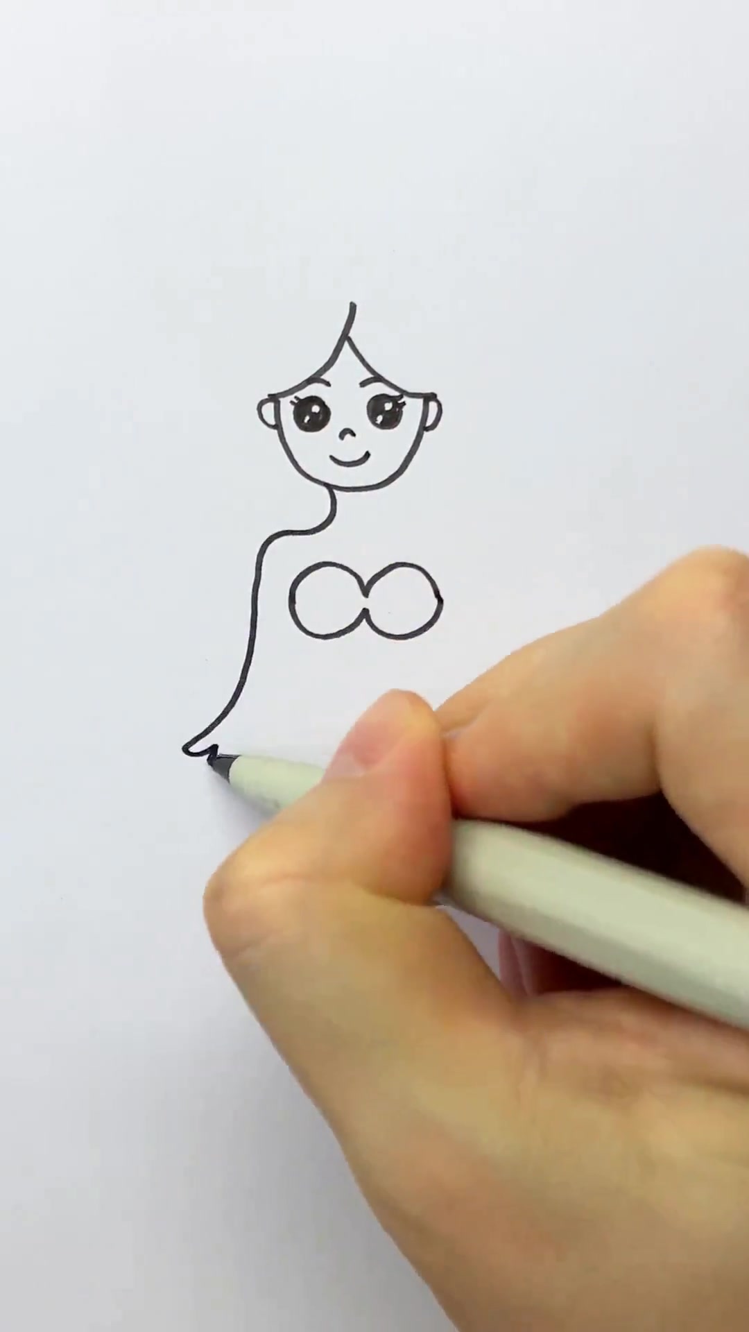 美人鱼这样画，简单又漂亮，孩子一学就会