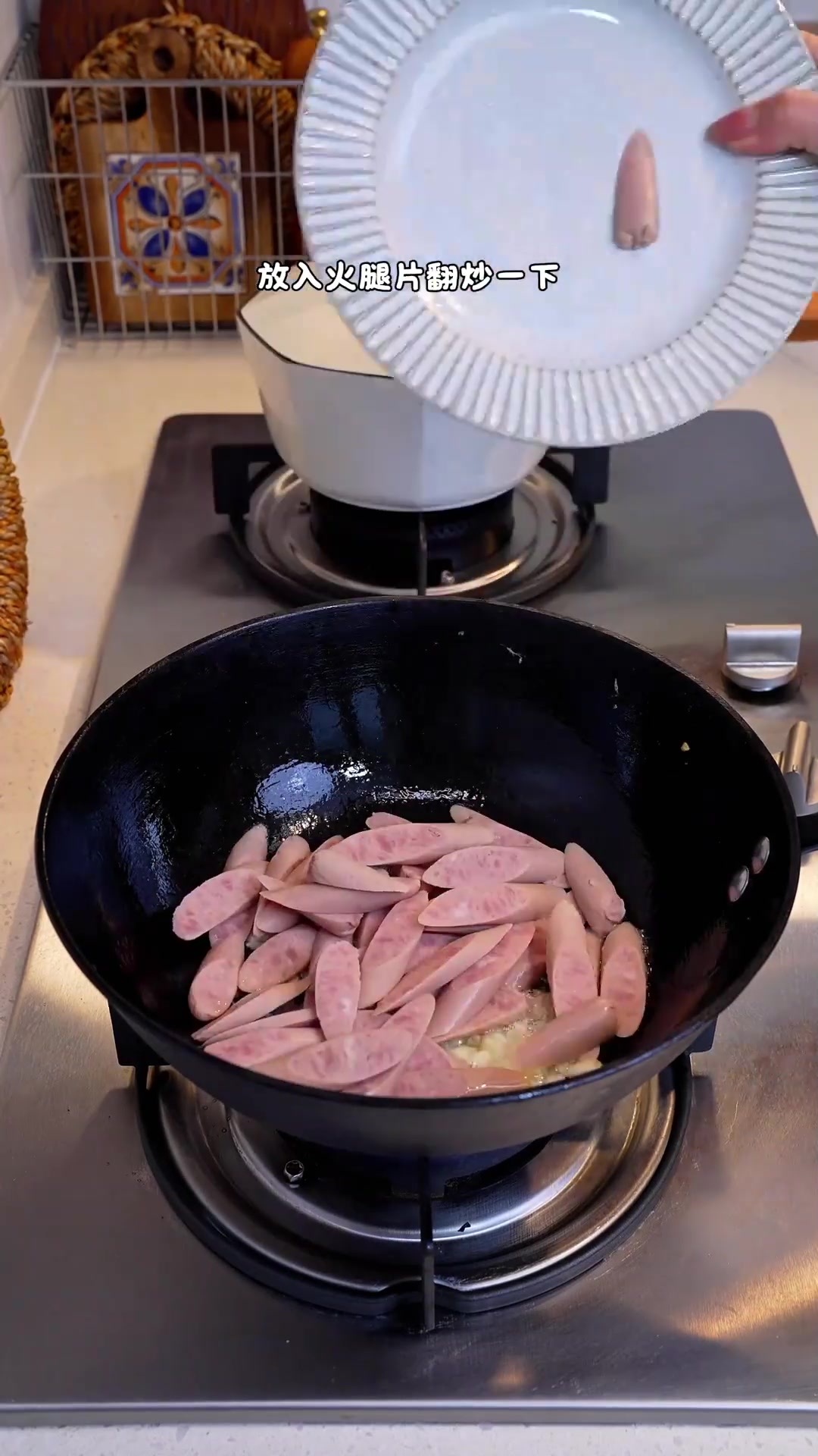 黄瓜火腿炒鸡蛋
