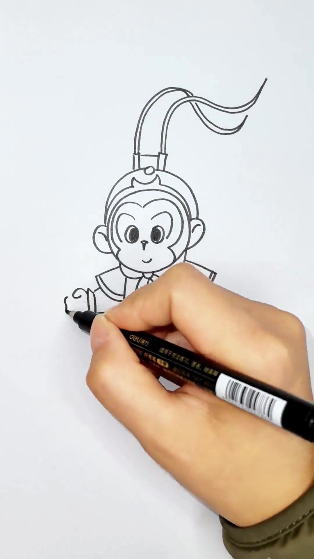 孙大圣孙悟空简笔画，一学就会的亲子简笔画