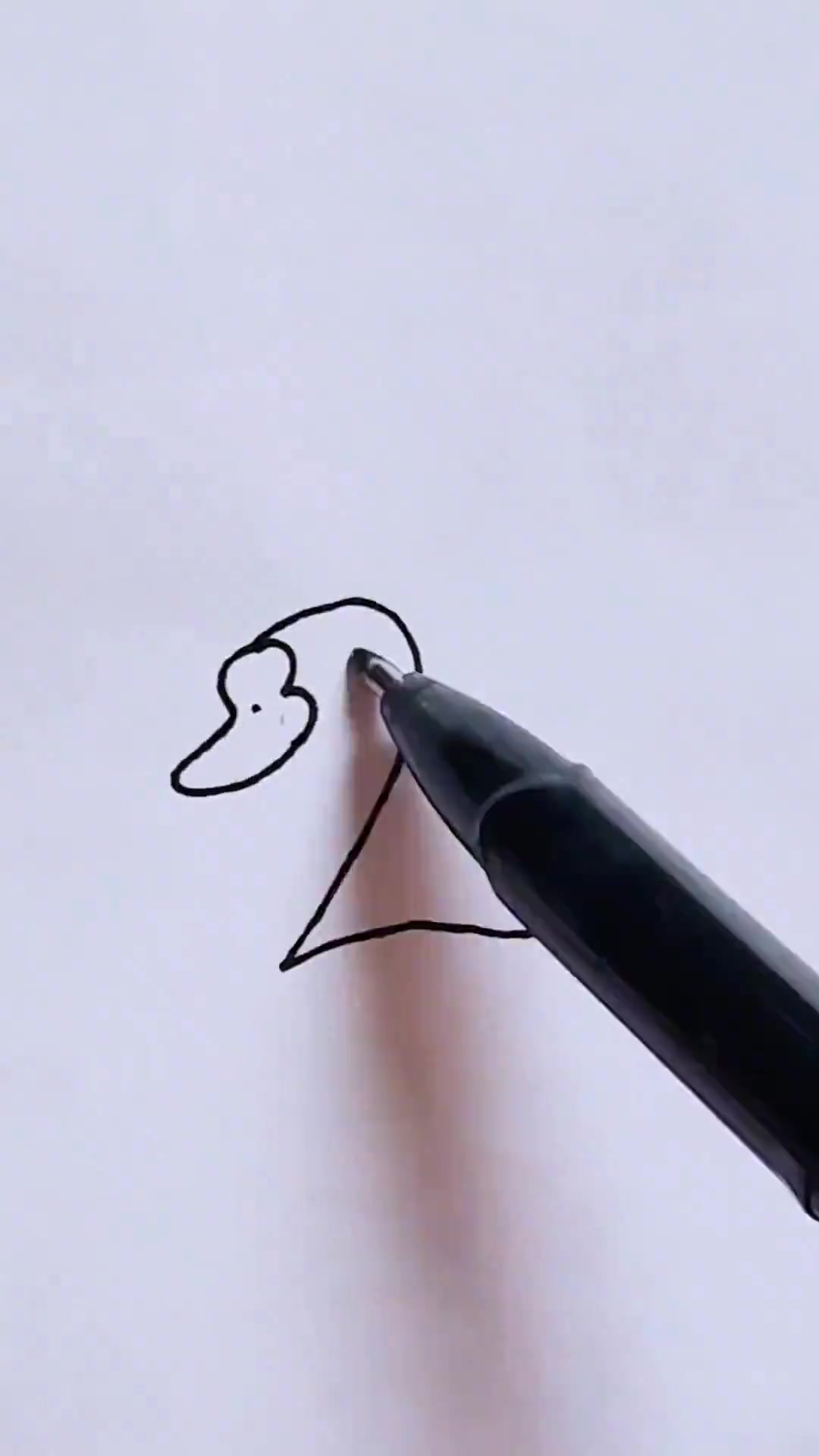 用数字2就能画出可爱的大白鹅哦