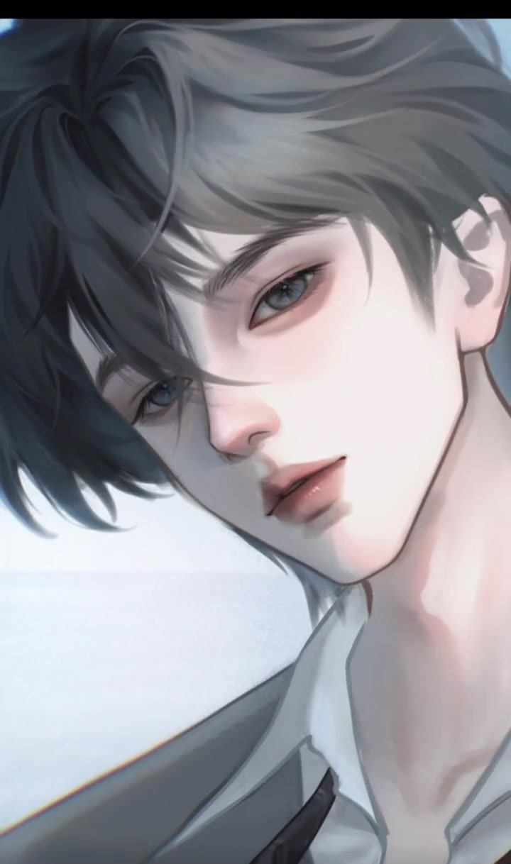 氛围感男生头像插画：风在挽留还是告别