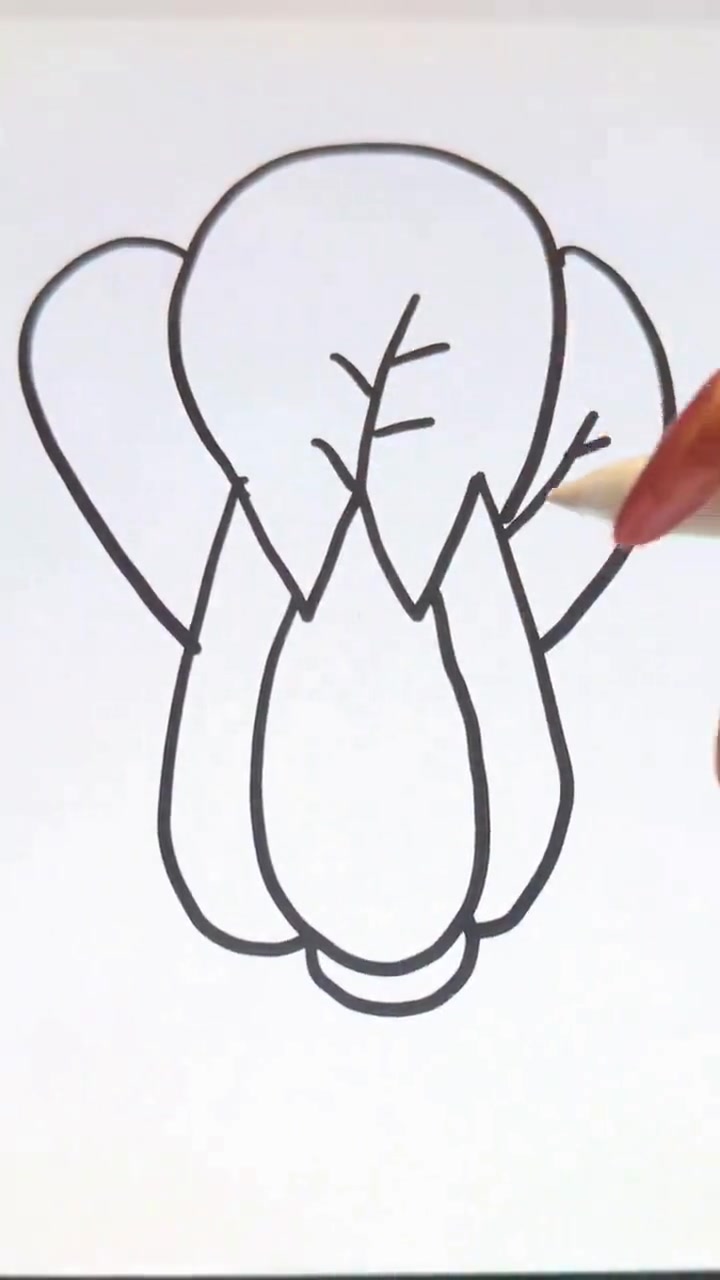 用W和U轻松画可爱的小青菜