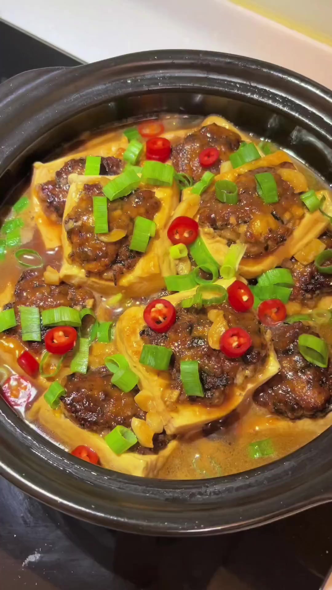 梅干菜豆腐酿肉，小火慢煎外酥里嫩超下饭