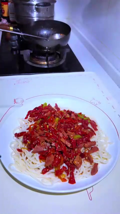 新疆辣皮子拌面,真的是太好吃了