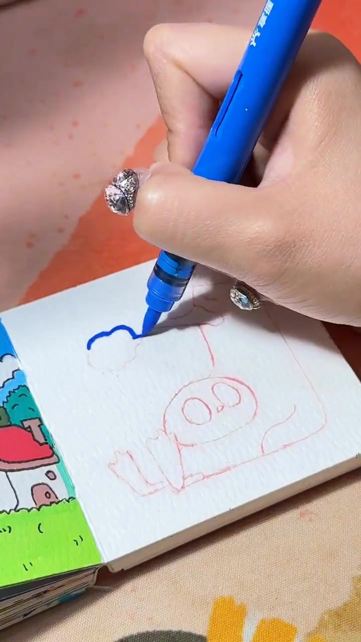 生活不易来画简笔画,用马克笔涂超好玩