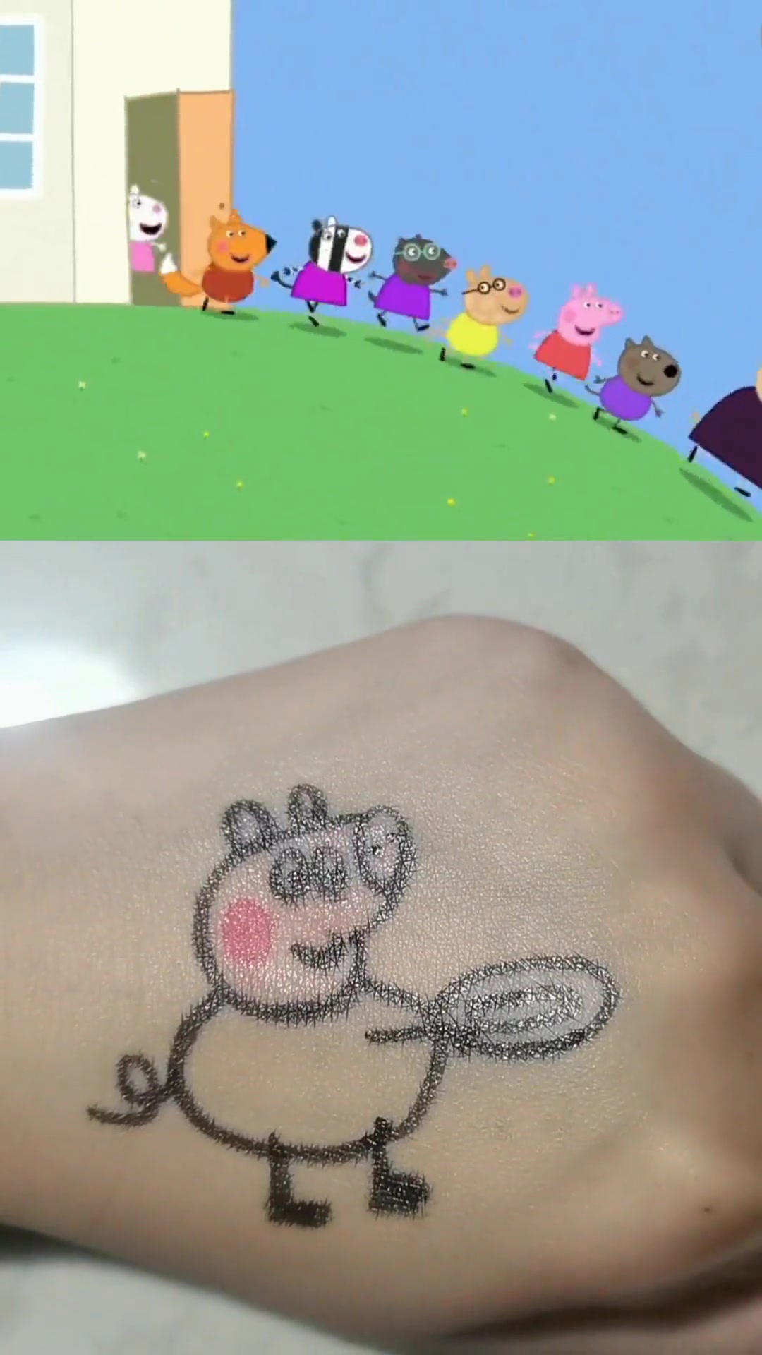 小猪佩奇乔治吃早餐，简单好画的简笔画