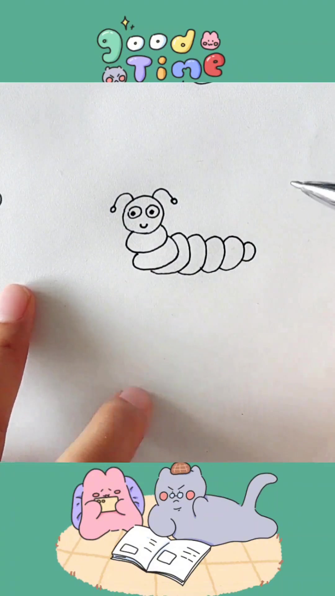 蚕宝宝儿童简笔画,一学就会的零基础启蒙早教简笔画