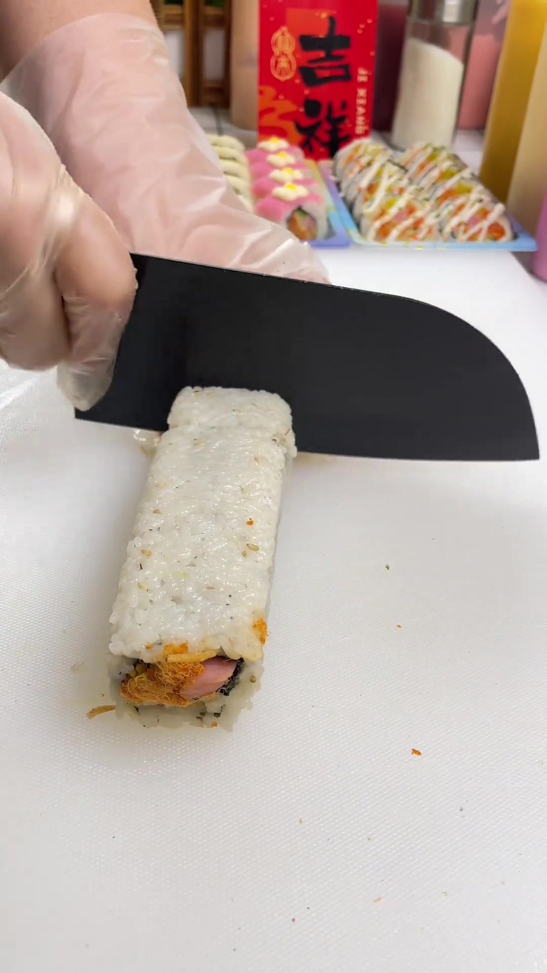焦糖蟹柳寿司，颜值高又美味