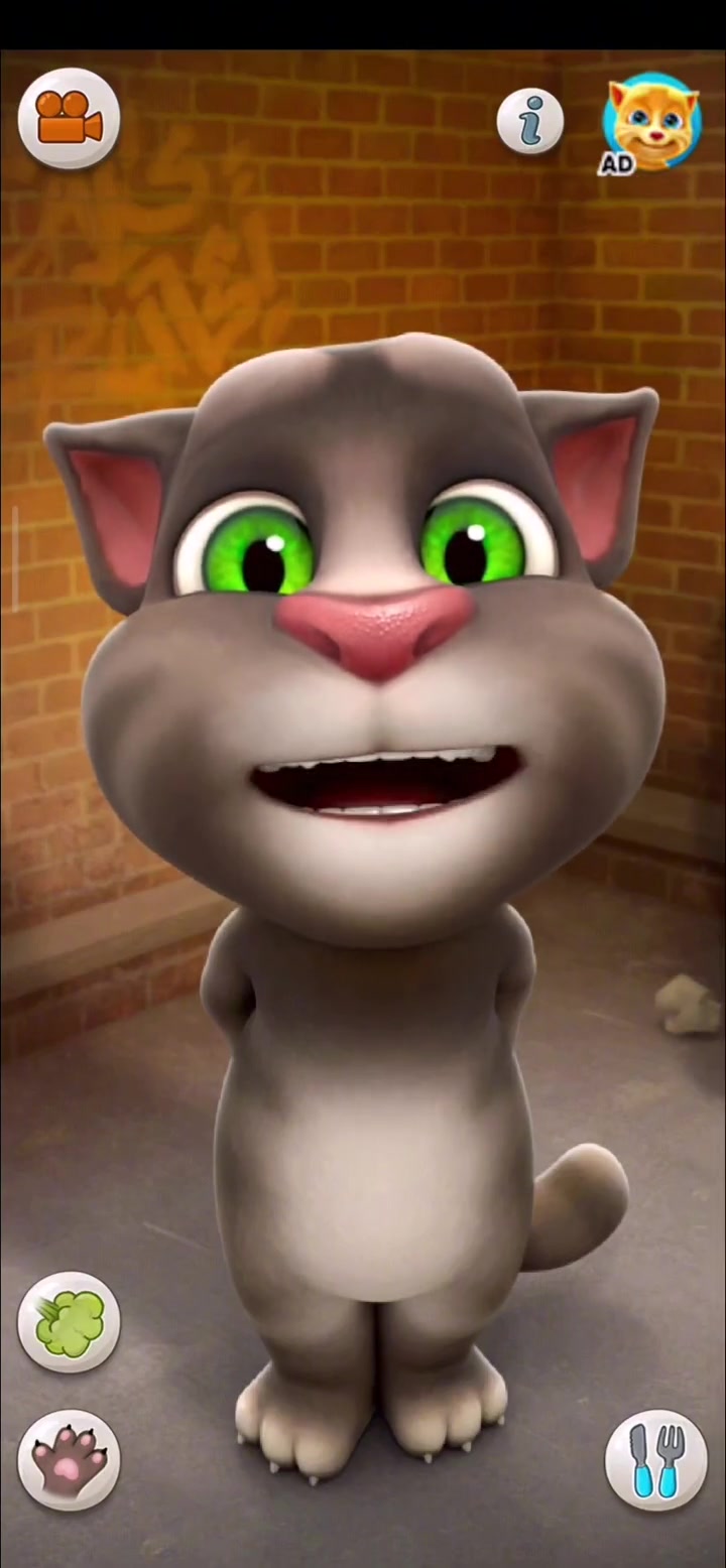 可爱的汤姆猫竟会欢快唱歌！