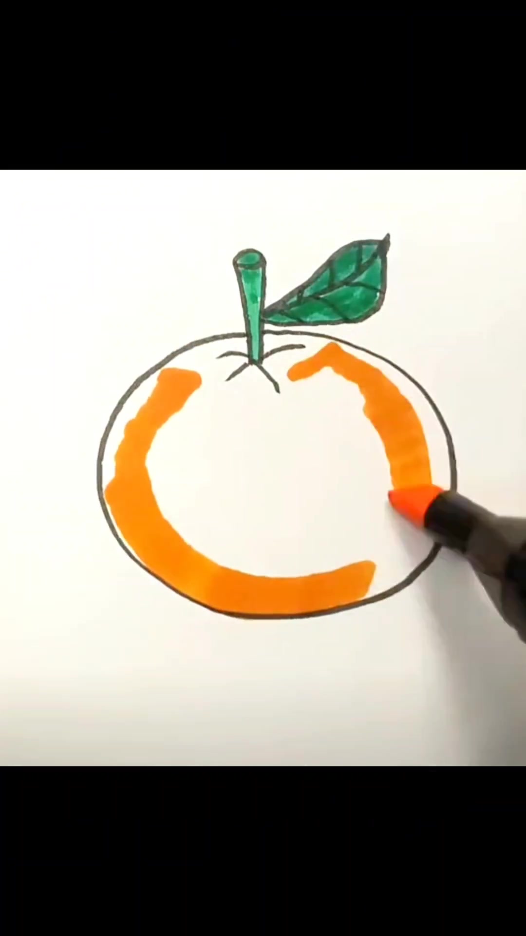 零基础学画橘子简笔画的实用方法
