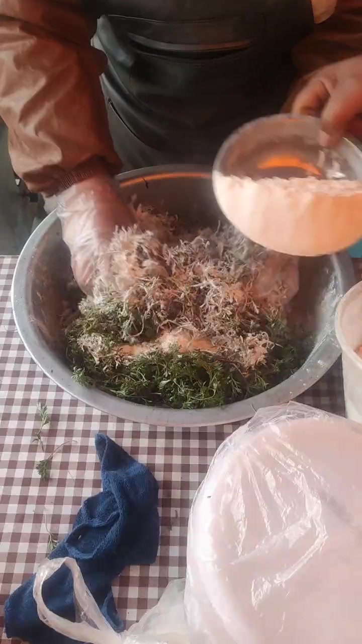 纯天然绿色美食：白蒿拌面菜