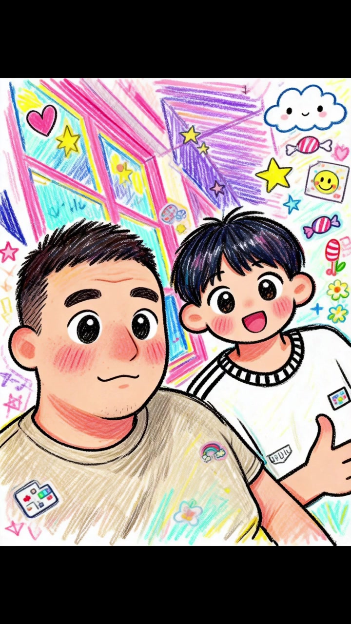 #亲子头像手绘 #上热搜 #家庭卡通头像 #手绘亲子头像