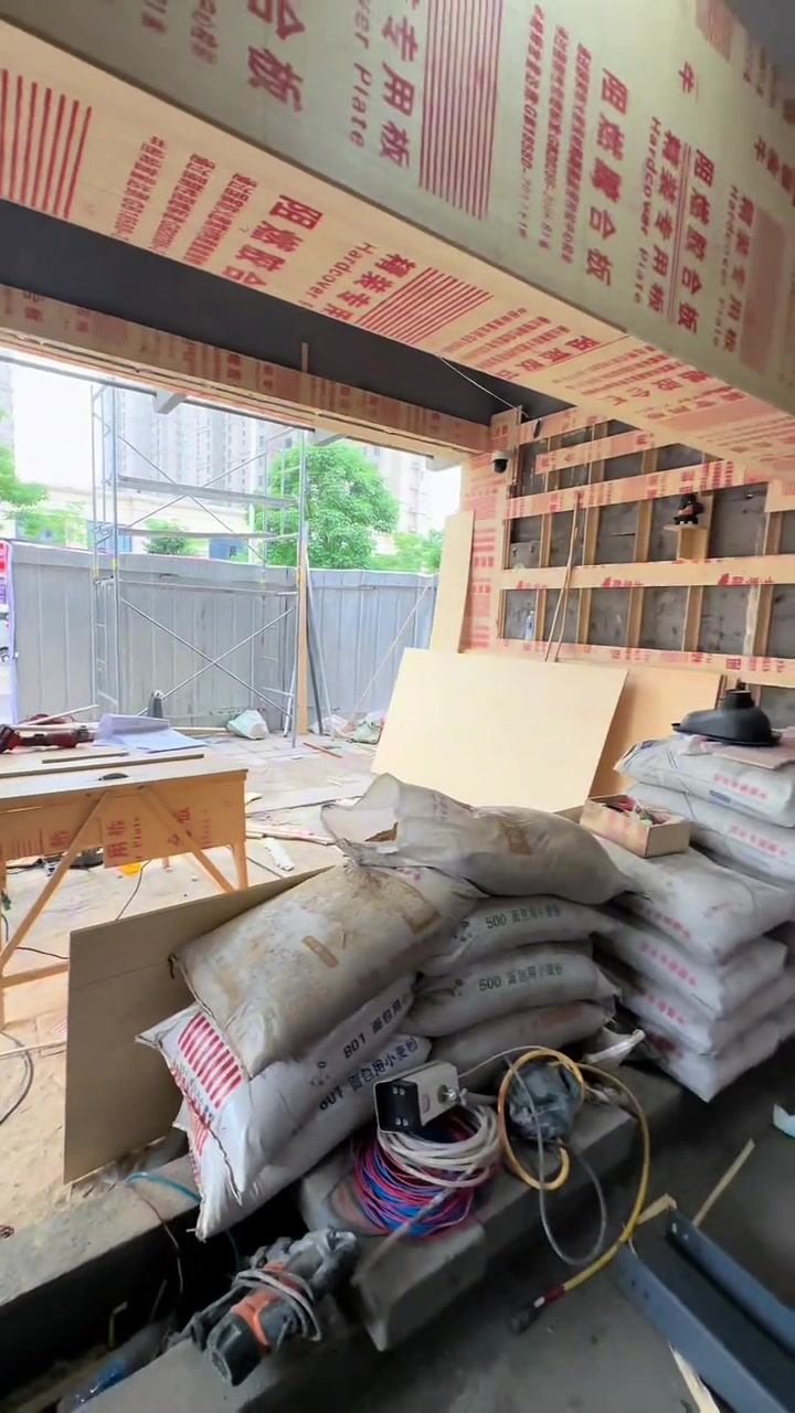 徐州汉堡店装修施工中