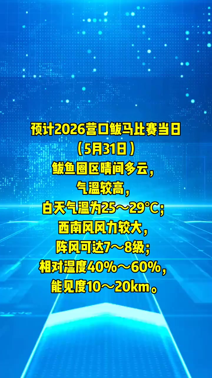 鲅马赛事天气