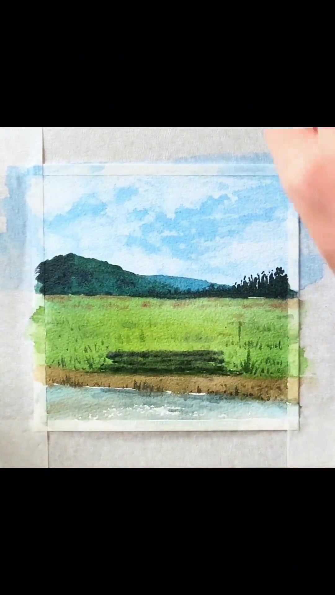 简单好学的春天风景水彩教程 轻松画出春日美景