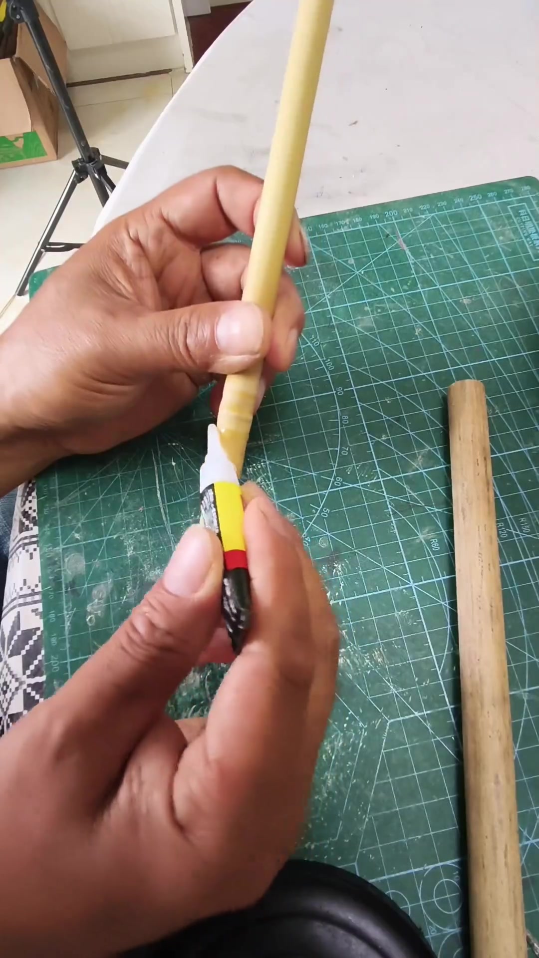 厦门老表首试纯手工竹制鱼竿，1.7米插节盘车竿