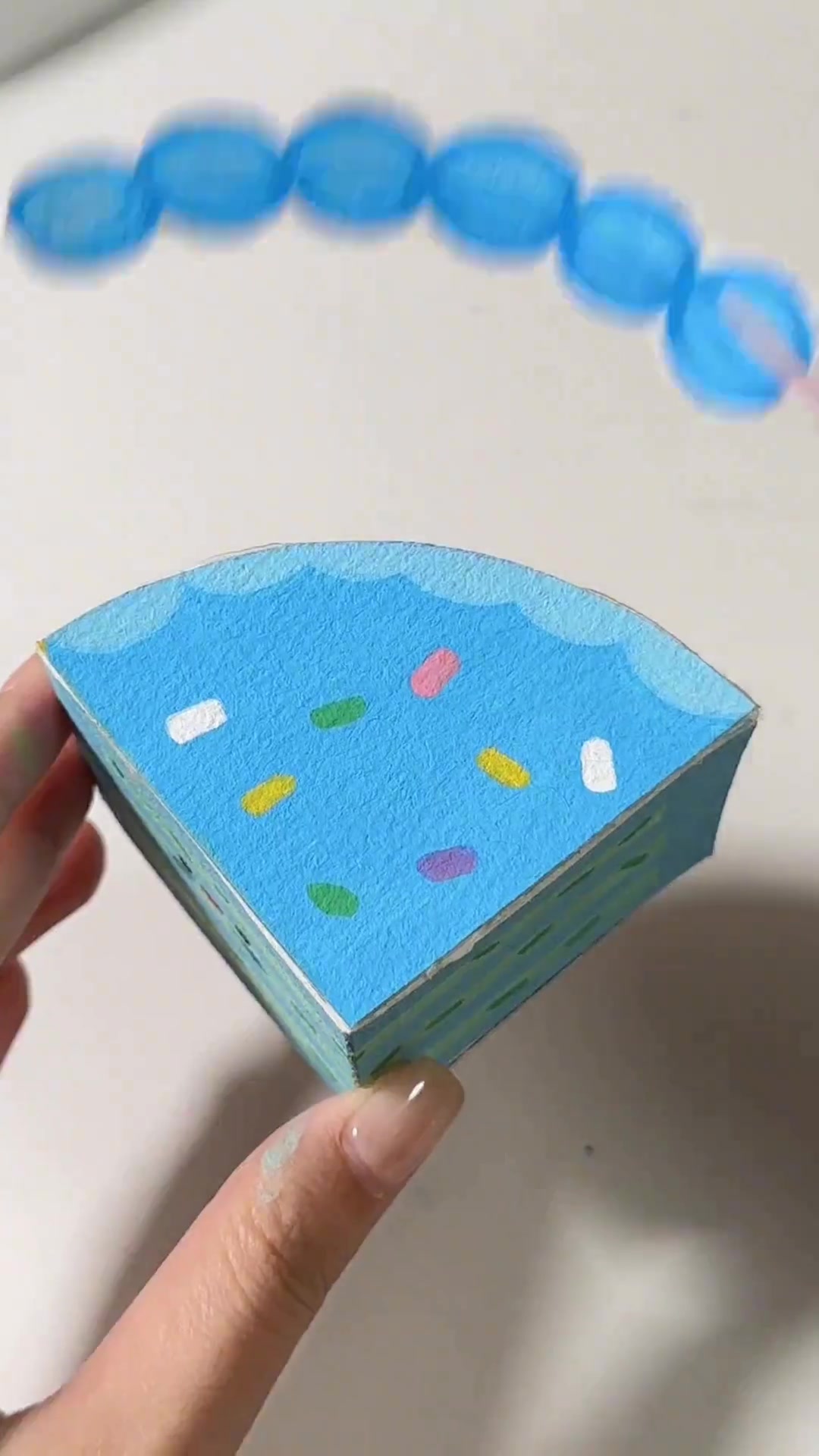 超简单的立体彩虹蛋糕装饰画的制作教程