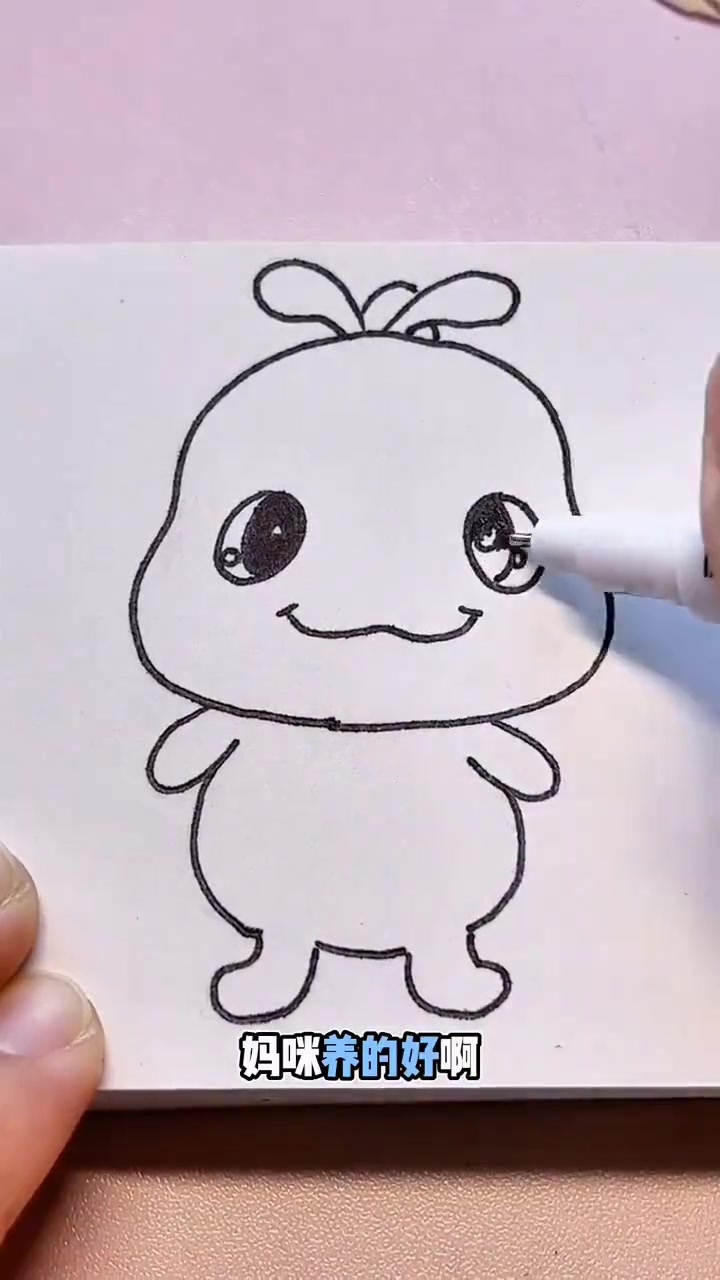 大湾鸡吉祥物简笔画过程 活力满满的大湾鸡简笔画