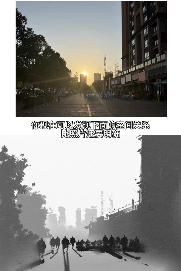 画画更重要的是观察方法和绘画思路，这个画照片的观察方法很简单