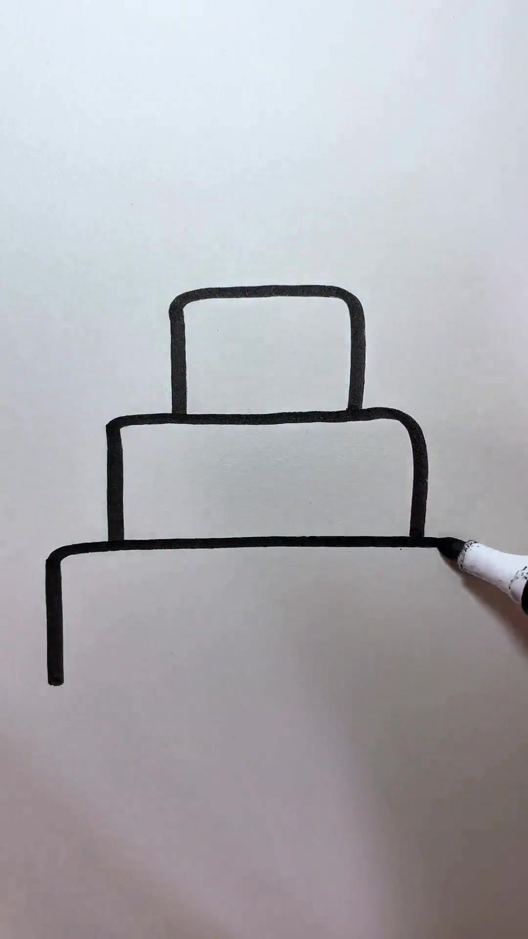 用长方形画蛋糕，这种简笔画零基础也能学会