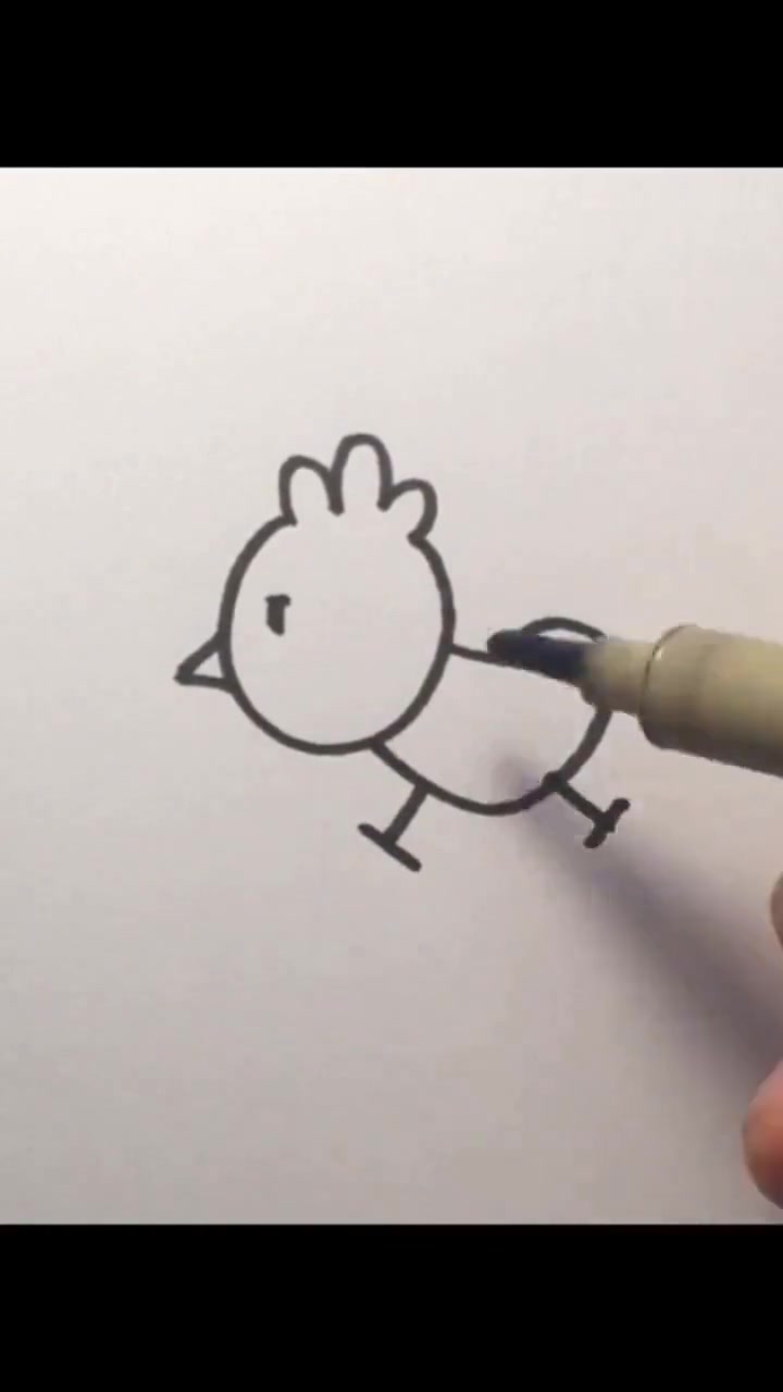 简笔画小鸡系列第一季3/9之小鸡快跑