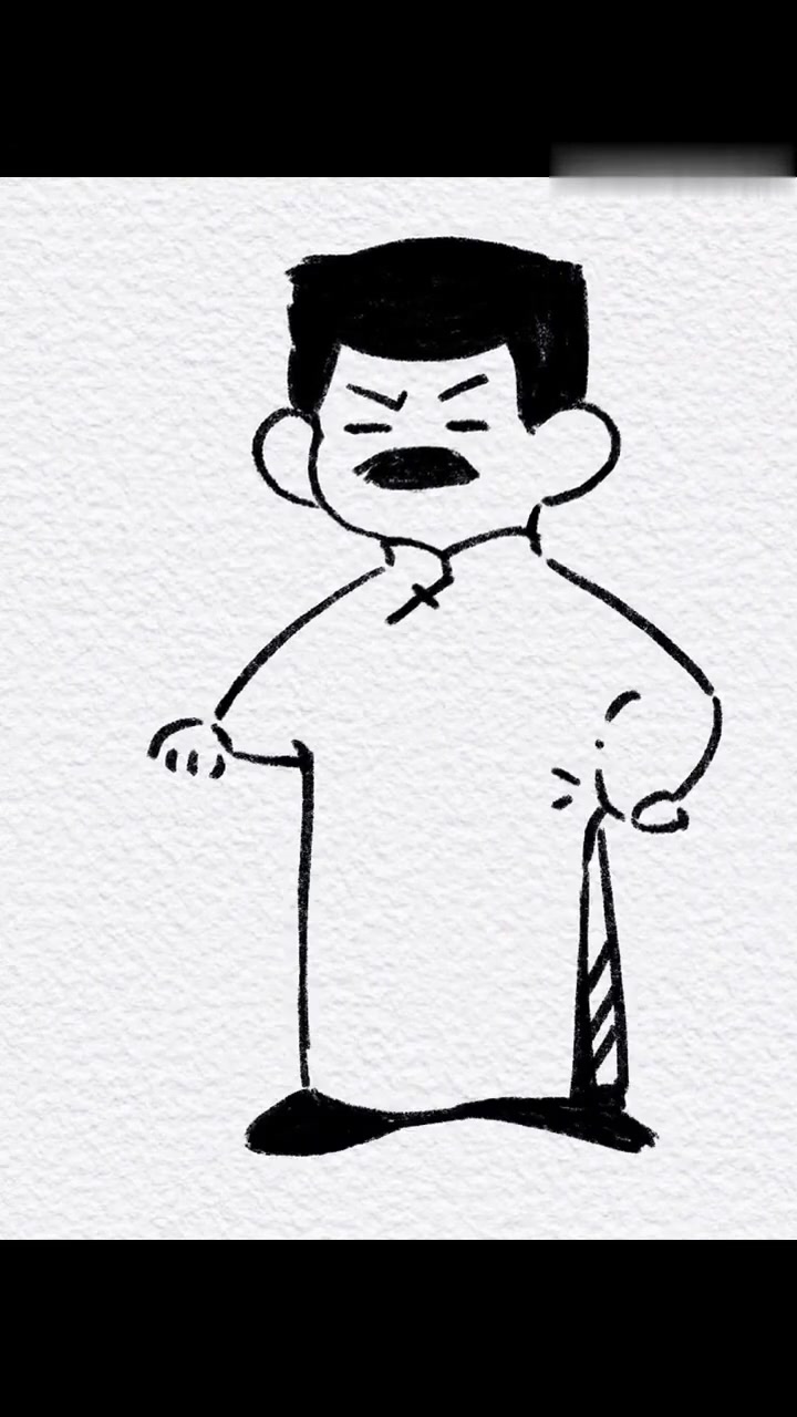 轻松就能画出简笔画风格的鲁迅先生