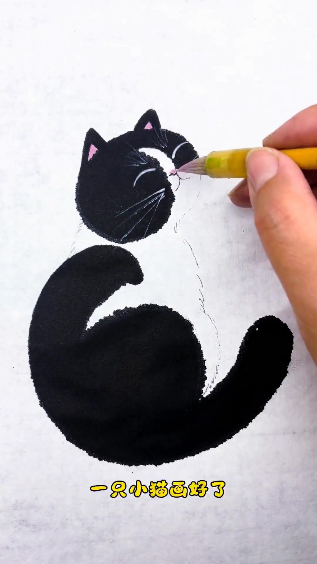 6字画小猫，零基础写意国画入门
