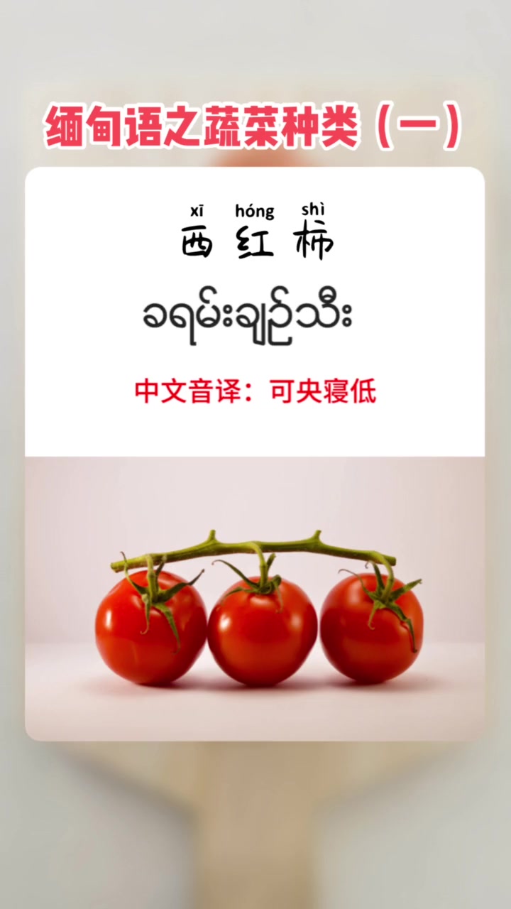 缅语蔬菜大全，来看看你爱吃哪种
