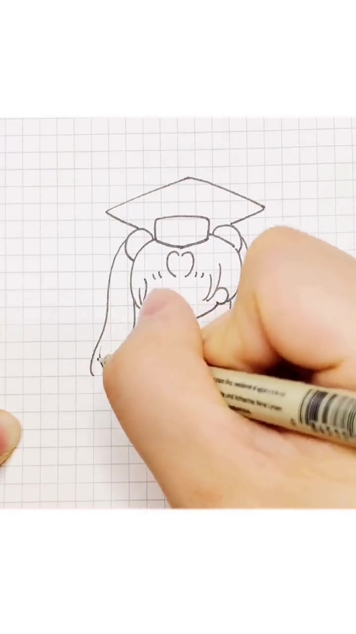 毕业那年的超可爱手帐简笔画，10秒学会的卡通头像