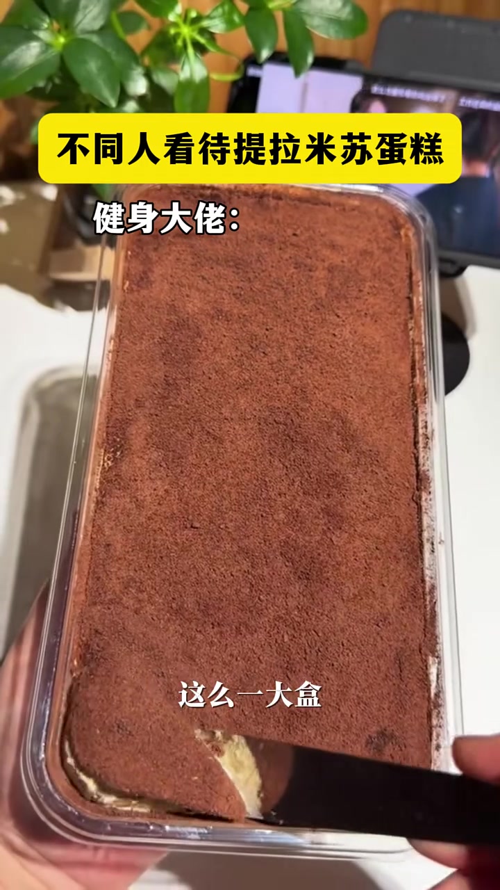 不同人看待提拉米苏蛋糕