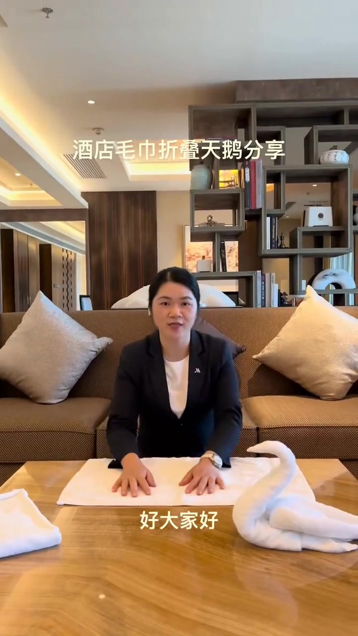超详细酒店毛巾折叠天鹅教程