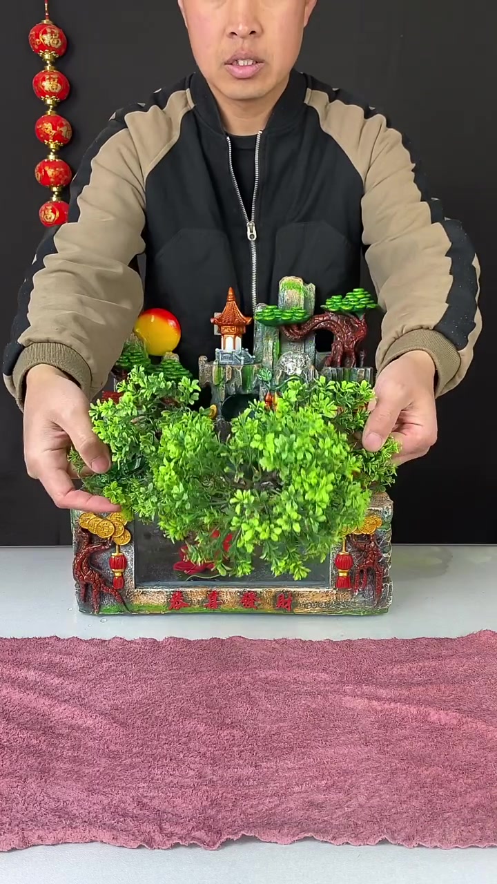 假山流水摆件鱼缸