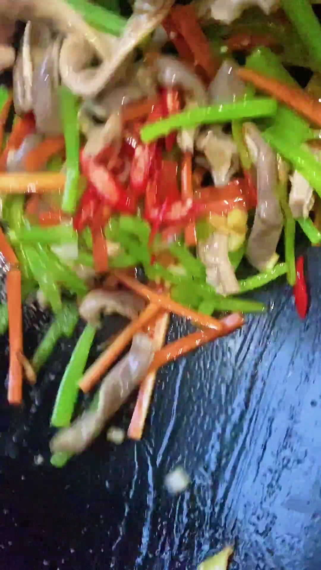 家常炒猪肚条，简单美食做法