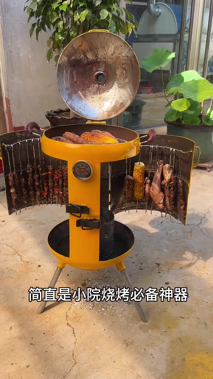 我是不是赚了？花50元买的破煤气罐被我改成了无烟吊烤炉，夏天用它烤肉吃烧烤真是太棒了 #自