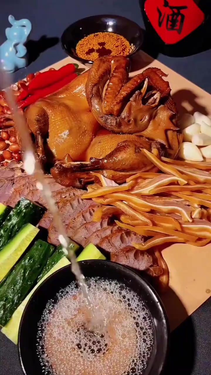 无敌下酒菜男人的最爱，深夜放毒，分量是真多啊