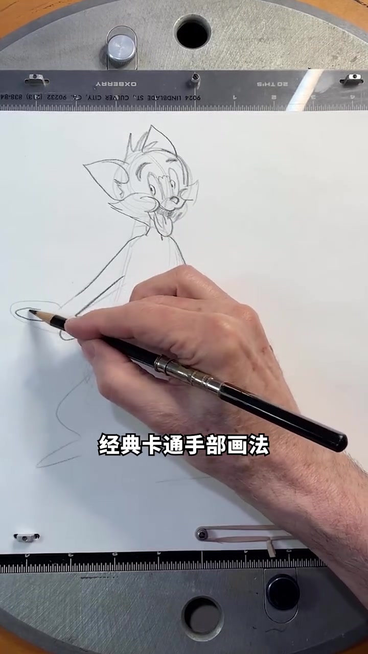 猫和老鼠简笔画，跨时空动画接力赛