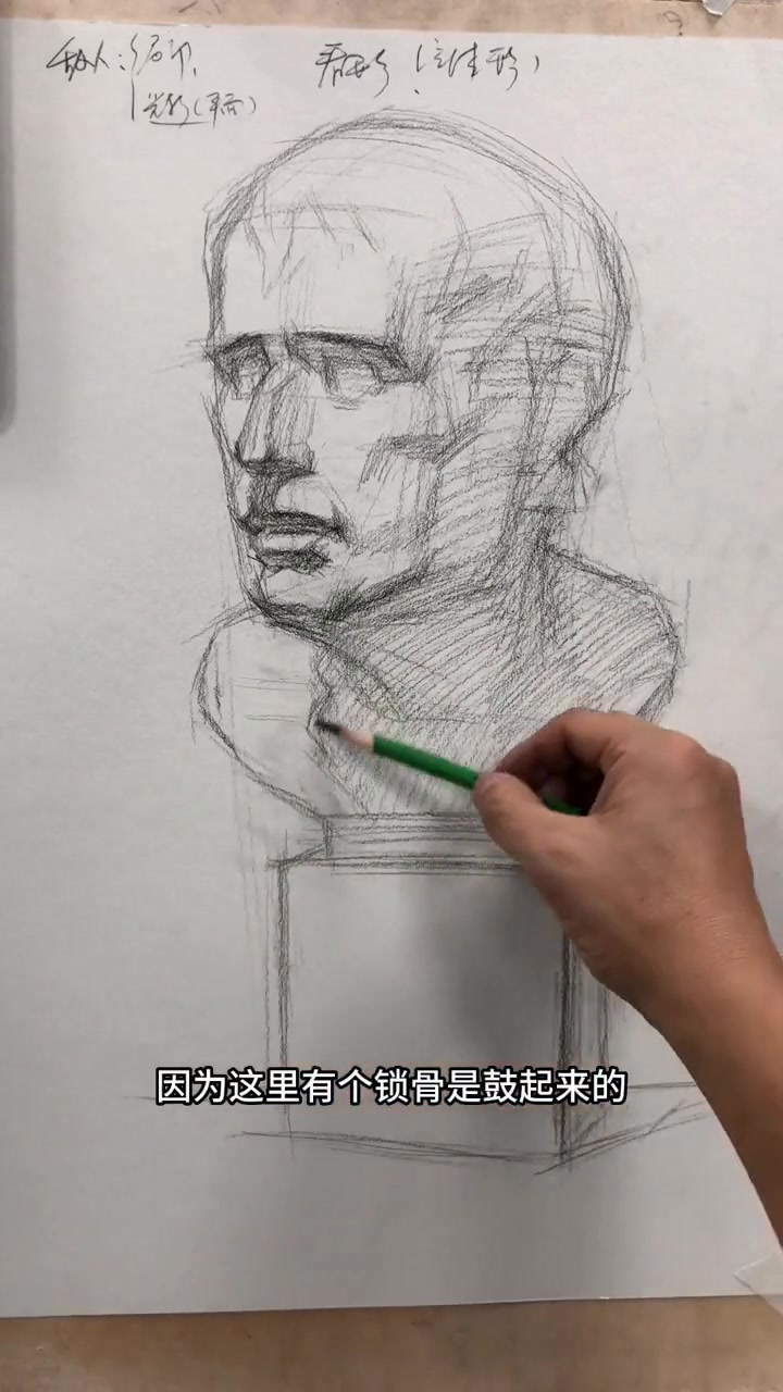 绘画素描石膏头像海盗，能让人感悟人生道理