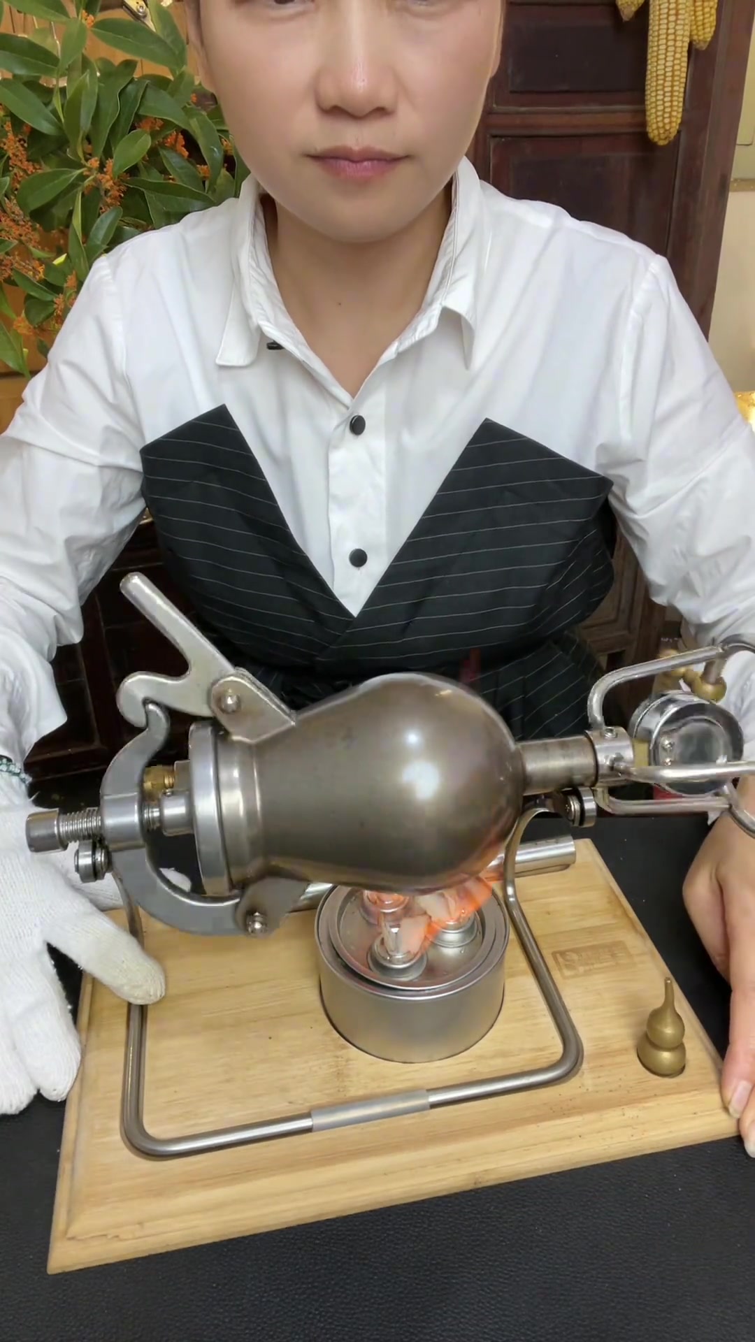 老式爆米花机，童年记忆小零食