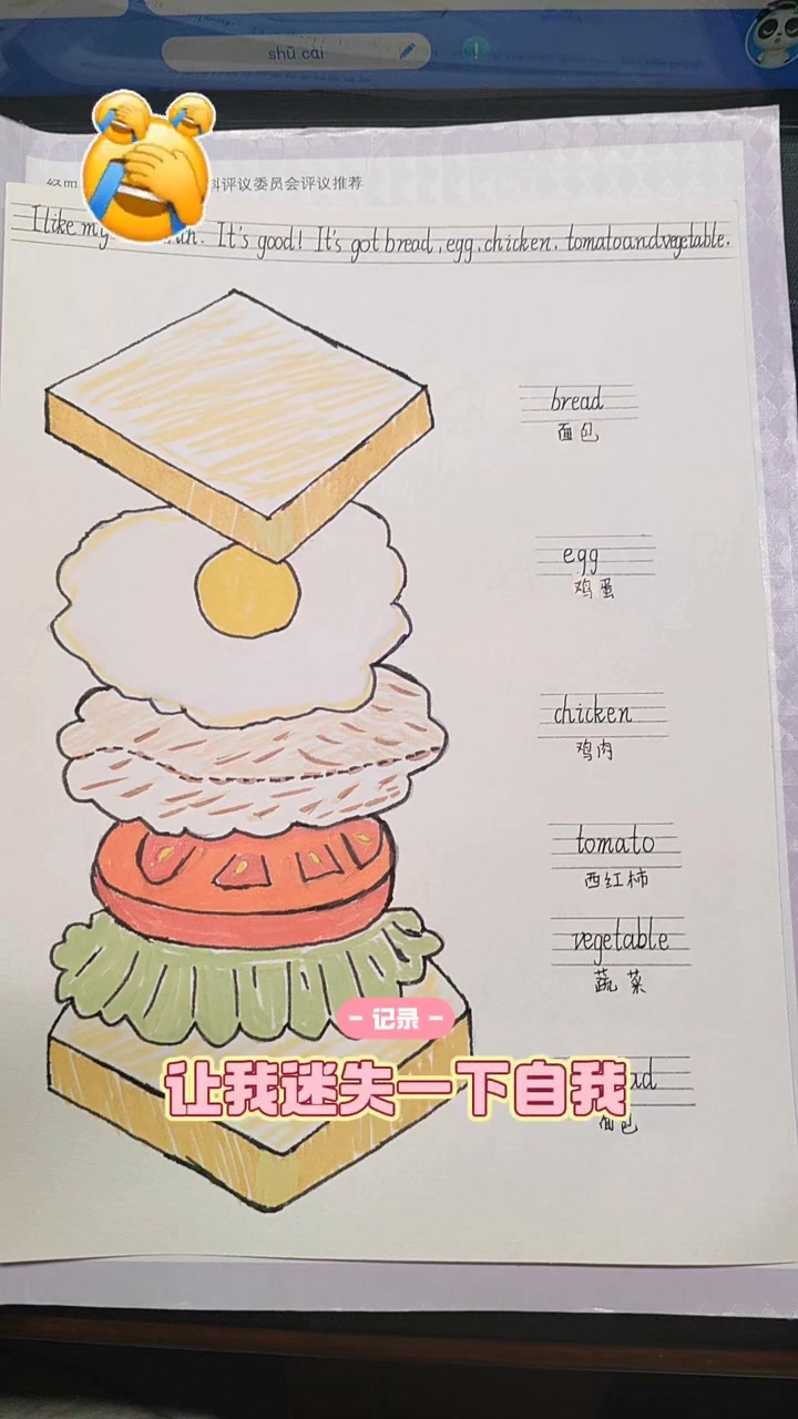 关于三明治的英语海报，日常英语学习实用又好记