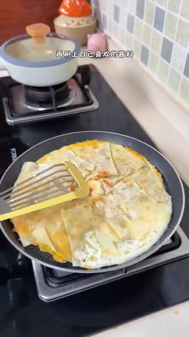 馄饨皮做煎饼果子，简单好吃又营养