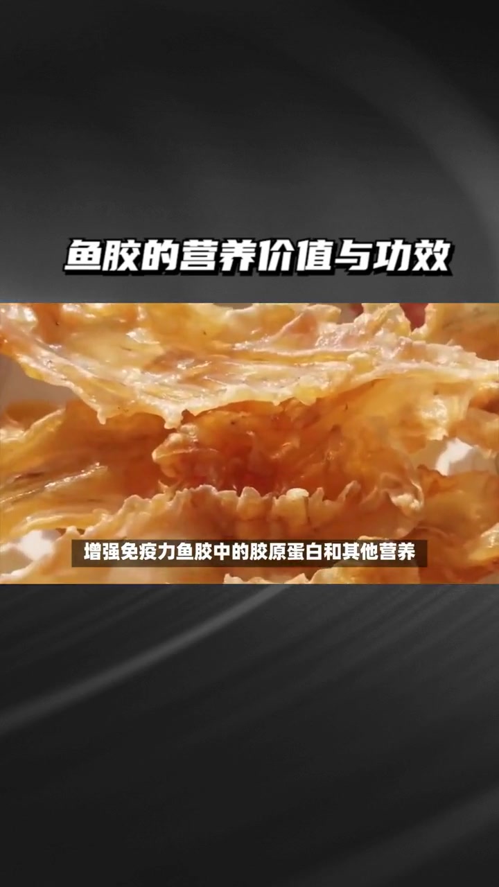 健康科普：鱼胶的功效与营养价值
