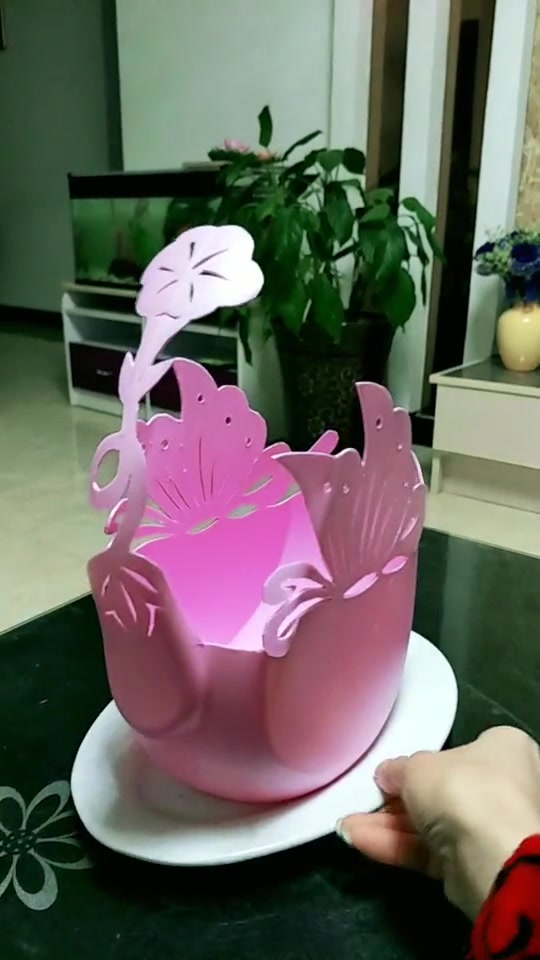 洗衣液瓶制作蝴蝶花盆